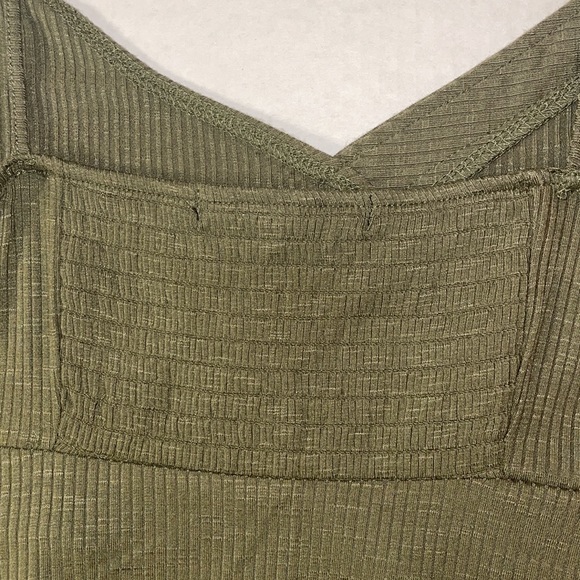 Honey & Sparkle Olive Green Button Front Cami Tank Top L - Picture 3 of 6